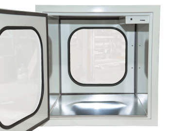 mecart pass-through for cleanroom stainless steel bottom inside inside view