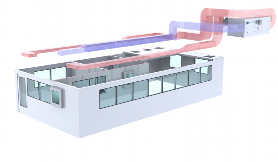 hvac system for modular clean room