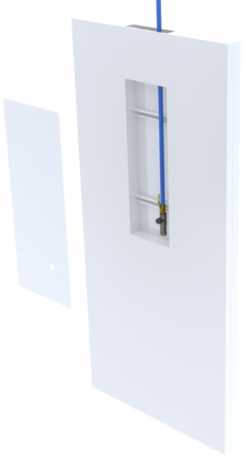 integrated utilities in a modular cleanroom wall panels system