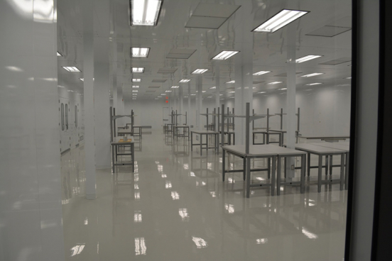 Tables inside a clean room