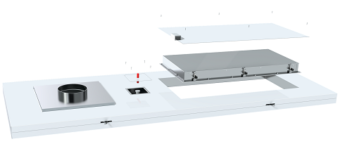 Plafond Salles Blanches avec éclairage