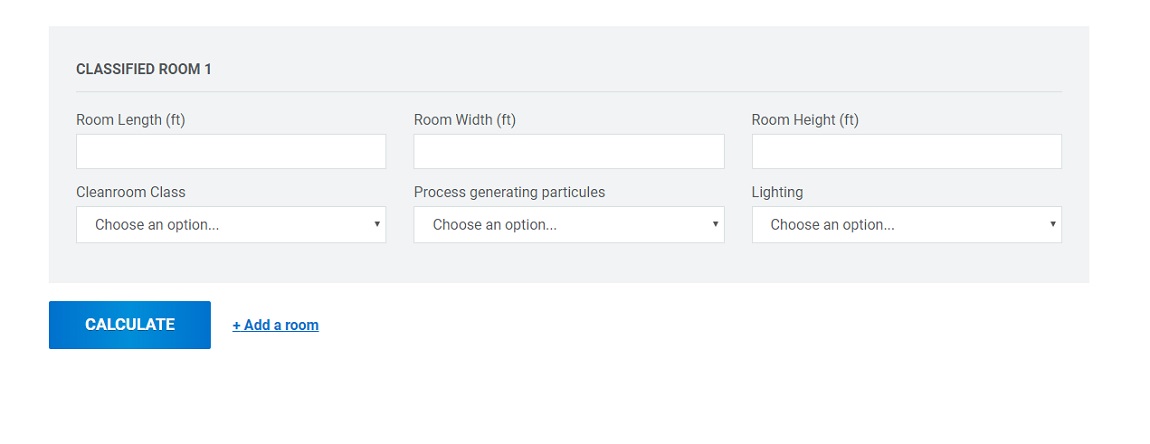 cleanroom design calculator