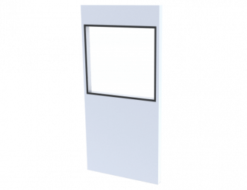 Square shape flush window for cleanroom