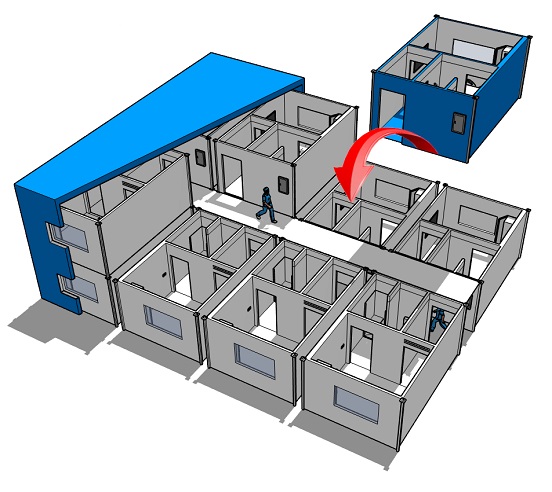 Mecart negative pressure isolation room hospital layout covid 19